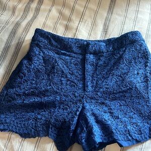 lace blue shorts